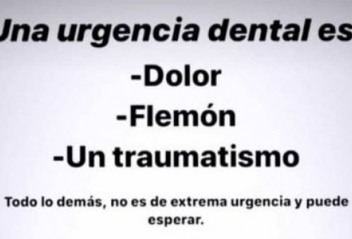 Alerta COVID 19 Urgencia dental