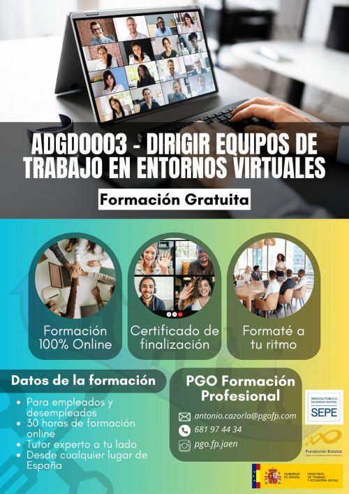 Curso Dirigir Equipos de Trabajo en Entornos Virtuales