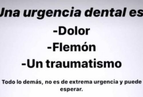 Alerta COVID 19 Urgencia dental Alerta COVID 19 Urgencia dental