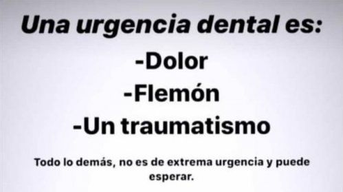 Alerta COVID-19 Urgencia dental