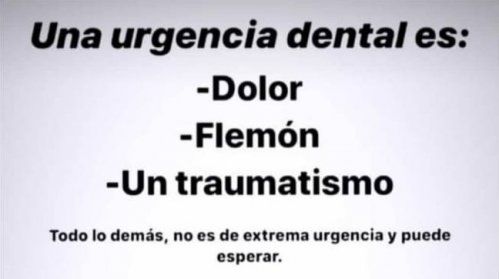 Alerta COVID 19 Urgencia dental Alerta COVID 19 Urgencia dental